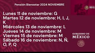 Calendario de Pago de Pensión Bienestar Fecha en Noviembre 2024 [upl. by Paik]