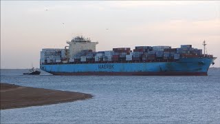 Very rusty Maersk Stralsund arrives to the Port of Felixstowe at sunset 16th September 2024 [upl. by Franzen555]