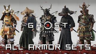 Ghost Of Tsushima All Armor Sets [upl. by Arvie]