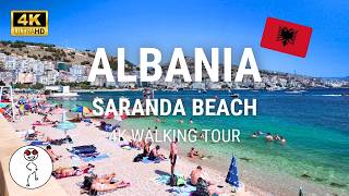 Walking Along Saranda Beach Front  Sarande Albanian Riviera Walking Tour 4K 60 FPS AL [upl. by Mariand]