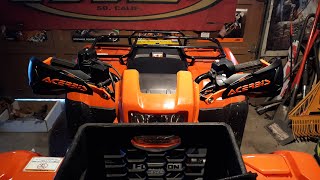 Acerbis xfactory handguards on a 2016 honda foreman [upl. by Knowle]