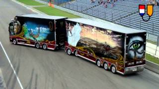 Special paints at Truckstar 2014  Dutch Donkey Truckraceteam The Truckrace Battle 2014 [upl. by Eidderf154]