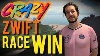 THE MOST UNBELIEVABLE WIN IVE EVER HAD ON ZWIFT [upl. by Oirramed]