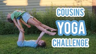 2 person YOGA CHALLENGE with my cousin [upl. by Wycoff]