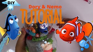 HOW TO MAKE NEMO amp DORY FULL TUTORIAL FOR BEGINNERS  Cake topper  CLAY  FONDANT  POLYMER CLAY [upl. by Adnilram494]