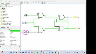 Simulasi SR latch dengan Clock [upl. by Godspeed]