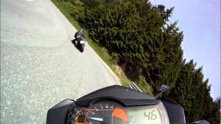 KTM 990 SMR vs Yamaha R1 Gerlos Tridays [upl. by Jamil]