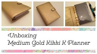 Kikki K Unboxing  Medium Gold Planner  Allis Craft Creations [upl. by Prosser776]