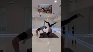 Three person yoga poses comedy yoga performance [upl. by Mosra]