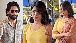 Samantha And Naga Chaitanya Visuals At Airport  Samantha Latest Video  Daily Culture [upl. by Mccord]