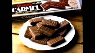 Australian Arnotts Carmel biscuits TV commercial ad 1990 [upl. by Marley1]