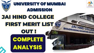 UNIVERSITY MUMBAI ADMISSION 2024 I JAI HIND COLLEGE FIRST MERIT LIST OUT [upl. by Mcmaster]