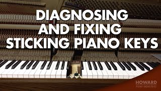 Diagnosing The Sticking Piano Key  Piano Tuning amp Repair I HOWARD PIANO INDUSTRIES [upl. by Biel]