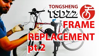 Tongsheng Frame Replacement part 2 Installing TSDZ2 Middrive Motor Kit to a mountainbike [upl. by Turoff]