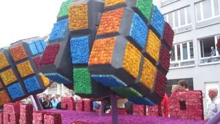 Bloemencorso Blankenberge 2016  Buurtschap Wernhout  Rubicks Cube [upl. by Nob]