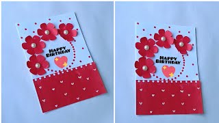 Easy amp Beautiful Handmade Happy Birthday Greeting Card for mom  DIY Birthday Card [upl. by Nairadal]