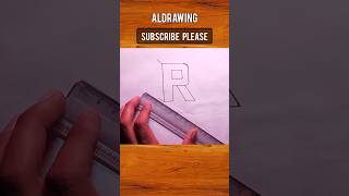 3D Draw R  Art And Drawing Shorts song art artist drawing sketch shorts [upl. by Enneiviv]