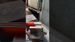 How to Forge a Knife from Ironsurvivalgearartisanknivesforgedknifedamacsustrandingshortsviral [upl. by Hadria]