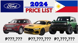 FORD CARS PRICE LIST PHILIPPINES 2024 [upl. by Attolrahc]