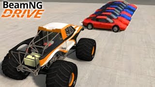 CARROS vs MONSTER TRUCK  BeamNG Drive [upl. by Ettelohcin64]