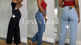 Levi’s HaulReview  501 ‘81 Ribcage Wide Leg Ribcage Straight Baggy Trousers [upl. by Dranrev]