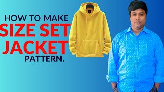 How To Make Size Set Jacket Pattern  Easy Jacket Pattern Making  Winda Cad Tutorial [upl. by Dadirac577]