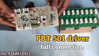 PBT 501 amplifier driver board full connection PBT 501 amplifier full connection [upl. by Mian]