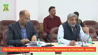 CM Chairing a Review Meeting of Estates Department at Civil Sectt Jammu [upl. by Turnbull]