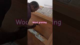 Wood graining wood texture painting viralshot viralvideo music song [upl. by Anirbed797]