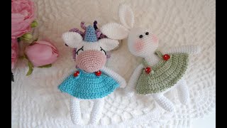 Unicorn keychain crochet tutorial [upl. by Yesnel986]