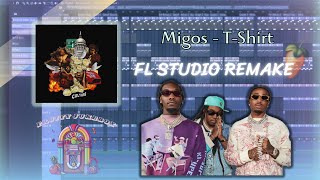 Migos  TShirt FL Studio Remake  Instrumental 👕 [upl. by Ciapas]