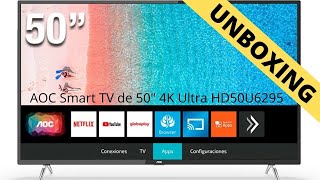 Unboxing TV AOC UHD 50U6295 [upl. by Lusa]