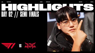 T1 vs JDG  FULL DAY HIGHLIGHTS  Semifinals Day 2  Worlds 2023 [upl. by Janeen]