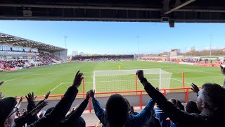 Chesterfield Fans away at Morecambe FC  Darren Oldaker amp Jamie Grimes Goals 26102024 [upl. by Savior]