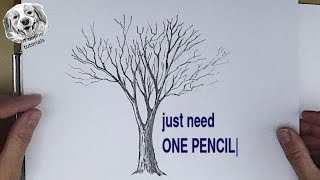 Drawing Course 1 How to Draw a Tree with Just ONE Pencil [upl. by Paradies]