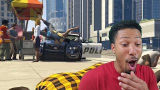 He Hit Those People  Itsreal85 GTA 5 Officer Harris Mint Ep 7 And 8  Reaction [upl. by Hait837]