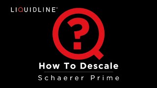 How to Descale a Schaerer Prime Coffee Machine  User Guide [upl. by Adaurd]