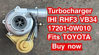 Turbocharger IHI RHF3 VB34 172010W010 Fits TOYOTA Daihatsu Smallest [upl. by Eseuqram]