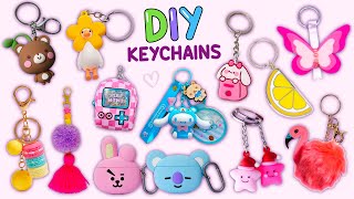 12 DIY KEYCHAIN IDEA  How To Make Super Cute Keychains [upl. by Armilda730]