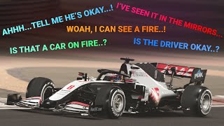 Drivers’ Radio Reaction to Grosjeans Crash  F1 2020 Bahrain Grand Prix [upl. by Risley654]