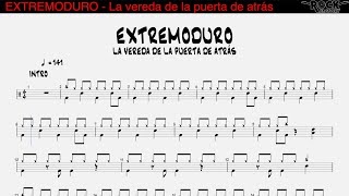 EXTREMODURO  La vereda de la puerta de atrás DRUMLESS BACKING TRACK  SCORE [upl. by Aoht]