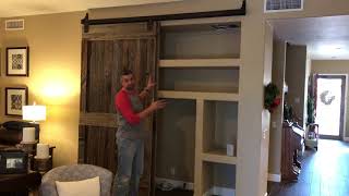 Bypass Barn doors Reclaimed gray barn wood [upl. by Adianes809]