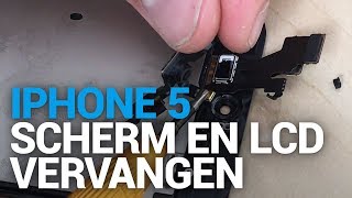 iPhone 5 scherm en LCD vervangen  Fixjenl [upl. by Pasia]