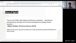 R Govys July 2024 Splink  Free Software for Probabilistic Record Linkage [upl. by Alehtse434]