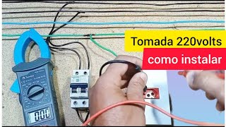 Como instalar tomada 220volts a uma rede bifasica [upl. by Donica]