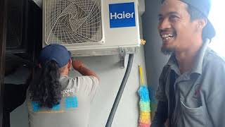 Install aircond di rumah  Ampang indah  PAKAR AIRCOND [upl. by Eriha]