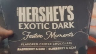 Hersheys Exotic Dark Chocolate BLUEBERRY amp ACAI And RASPBERRY amp GOJI  Hersheys Chocolate Review [upl. by Bish147]