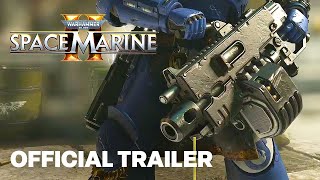 Warhammer 40000 Space Marine 2  Official Heavy Bolter Weapon Gameplay Trailer [upl. by Noteek]