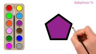 How to Draw shapes  Learn Shapes For Kids  Preschool Coloring Pages  Drawing for beginners [upl. by Dryden]