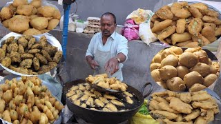 Evening Snacks Egg BondaSALLA PUNUGULU Alu Bajji Masala Wada and Mirchi Bajji  Chethan Foodies [upl. by Irma522]